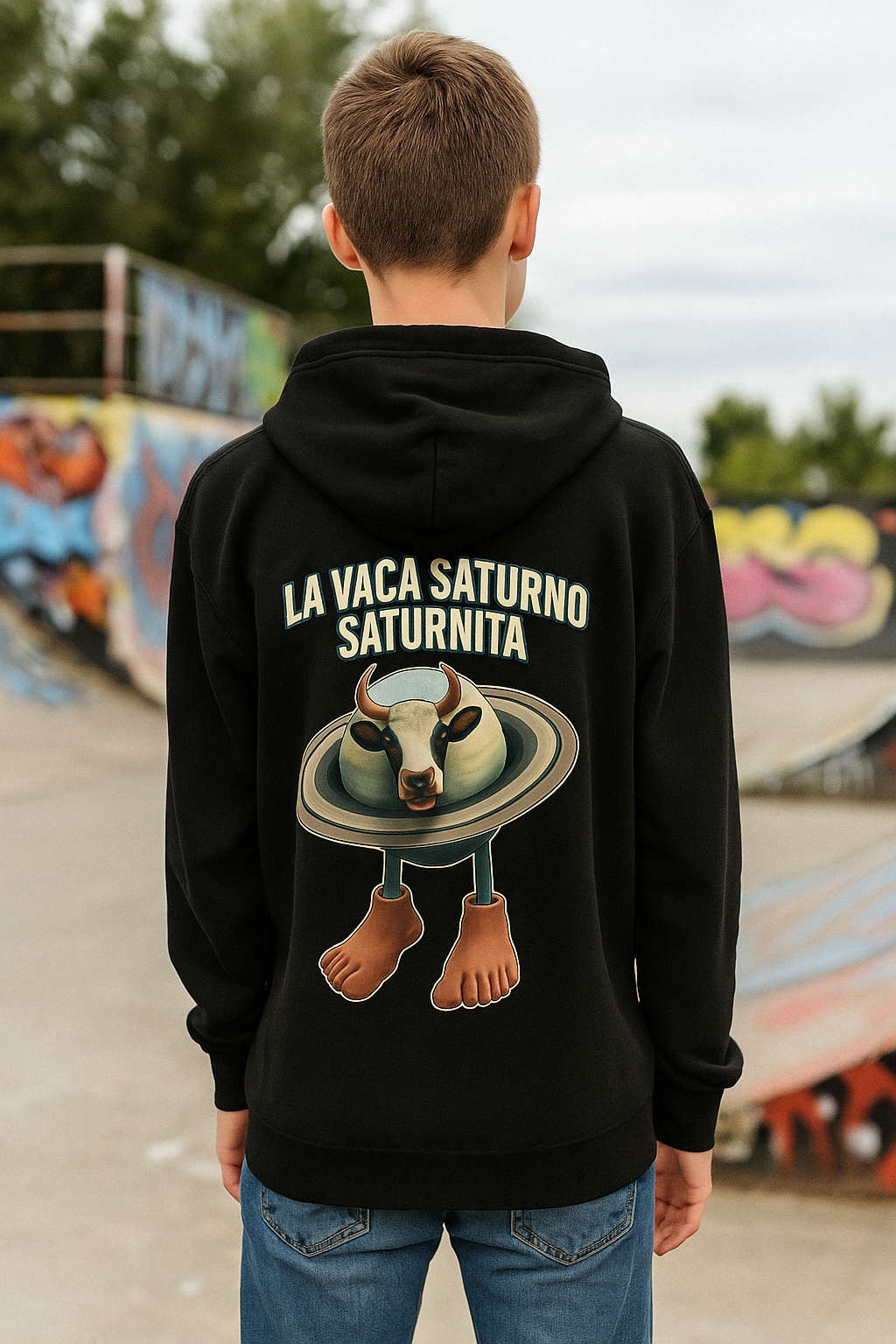 Youth Hoodie “LA VACA SATURNO SATURNITA”