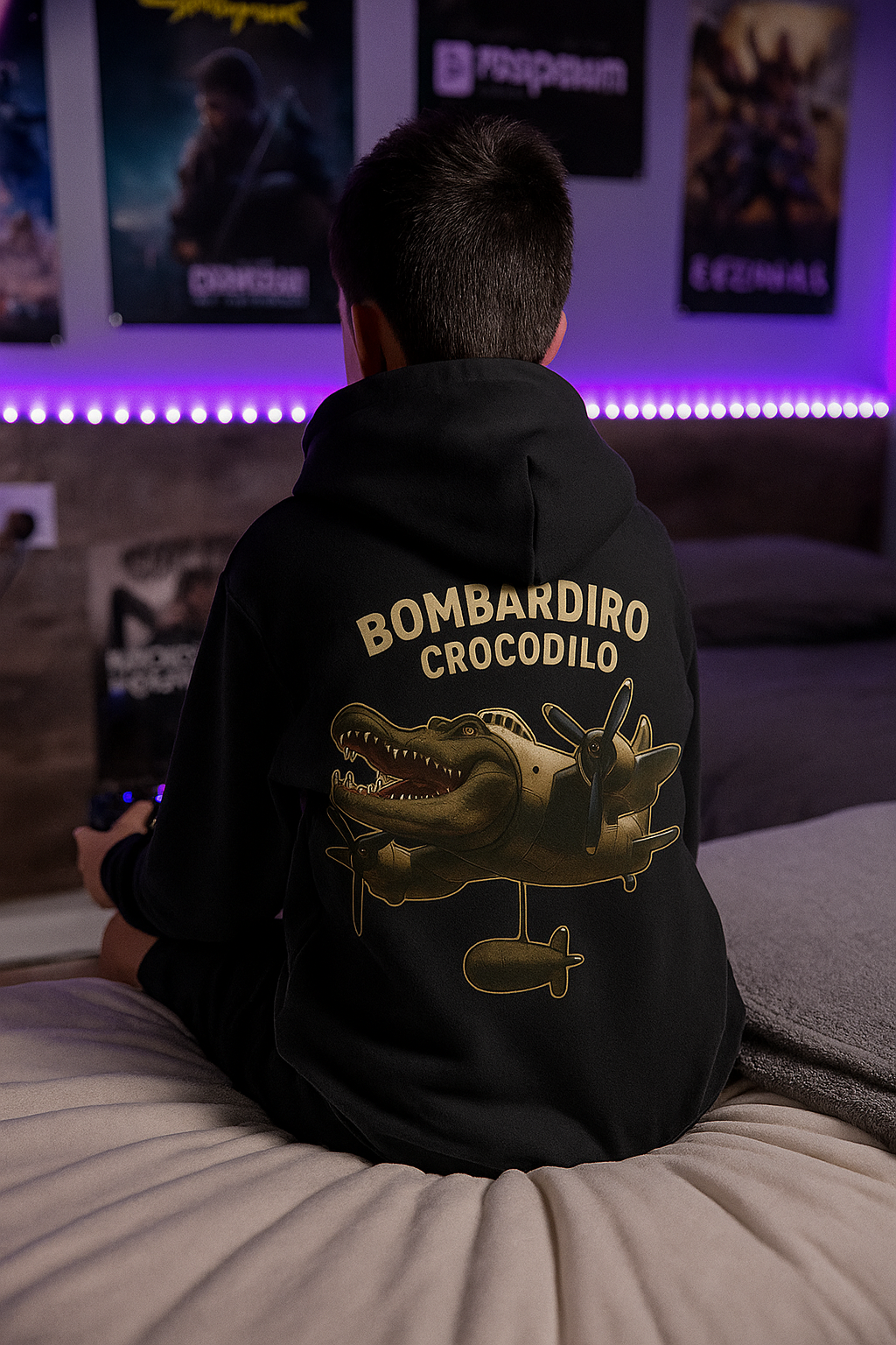 Youth Hoodie “BOMBARDIRO CROCODILO”