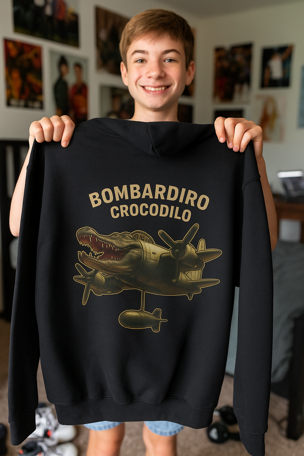Youth Hoodie “BOMBARDIRO CROCODILO”