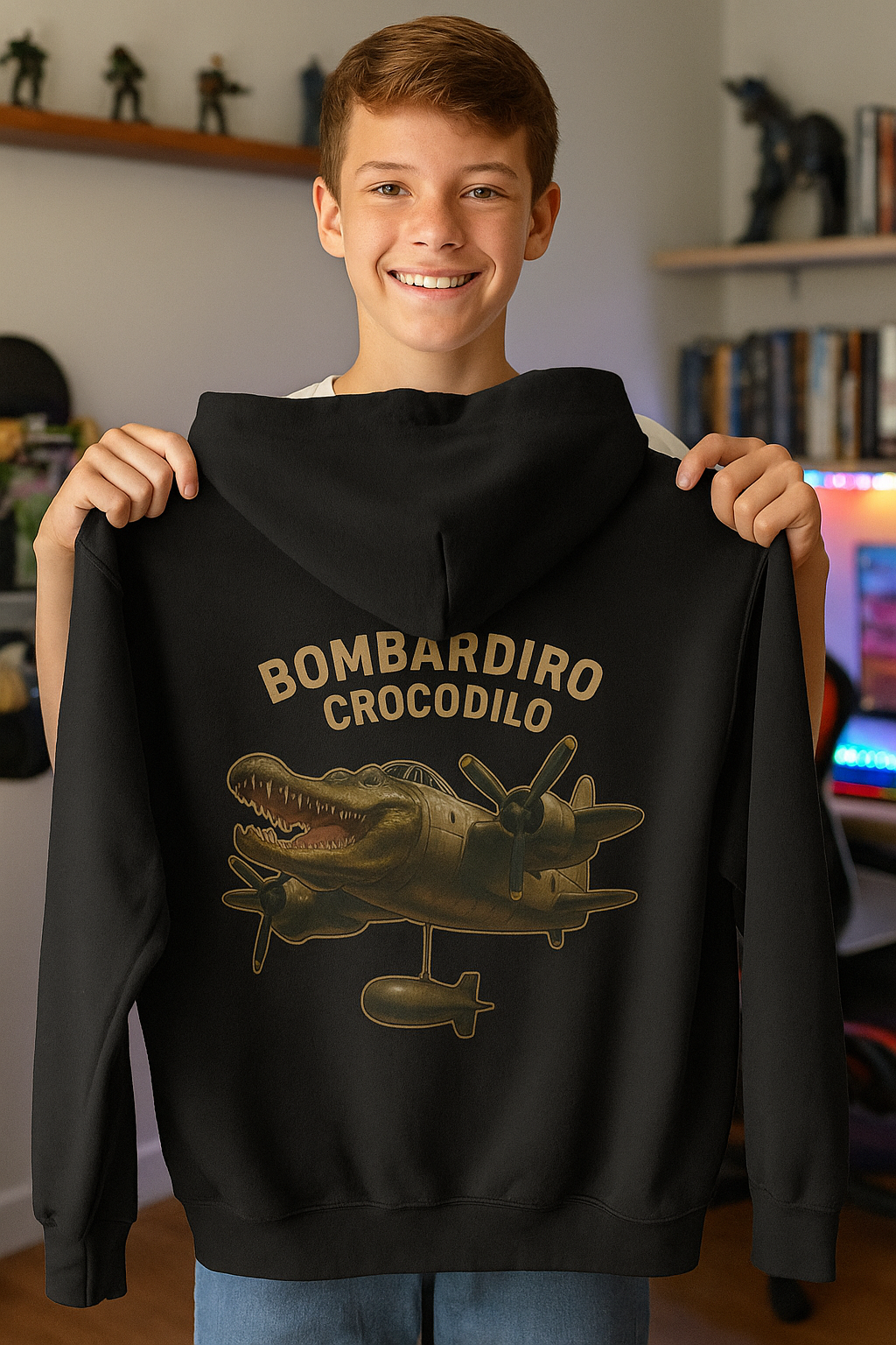 Youth Hoodie “BOMBARDIRO CROCODILO”