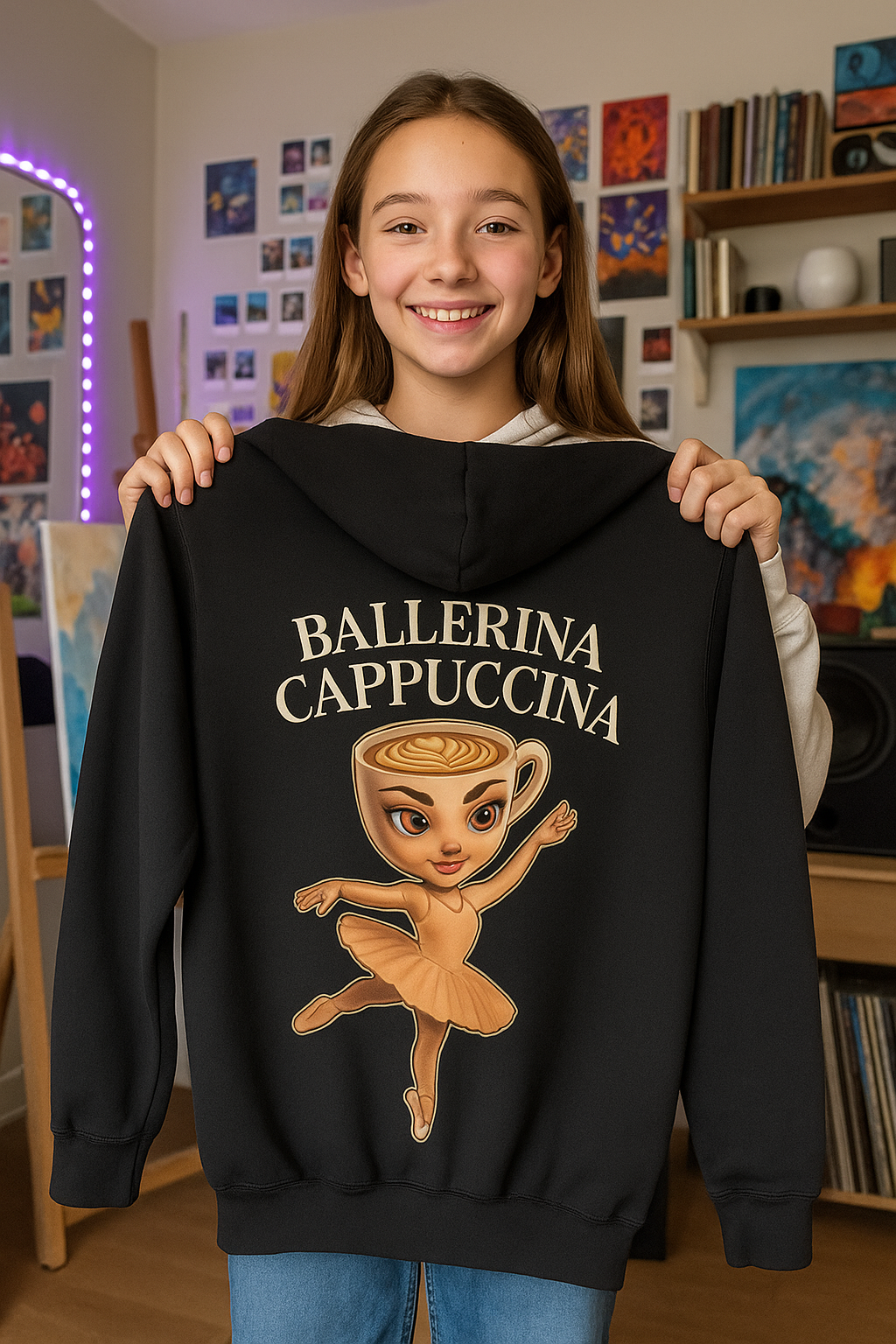 Youth Hoodie “BALLERINA CAPPUCCINA”