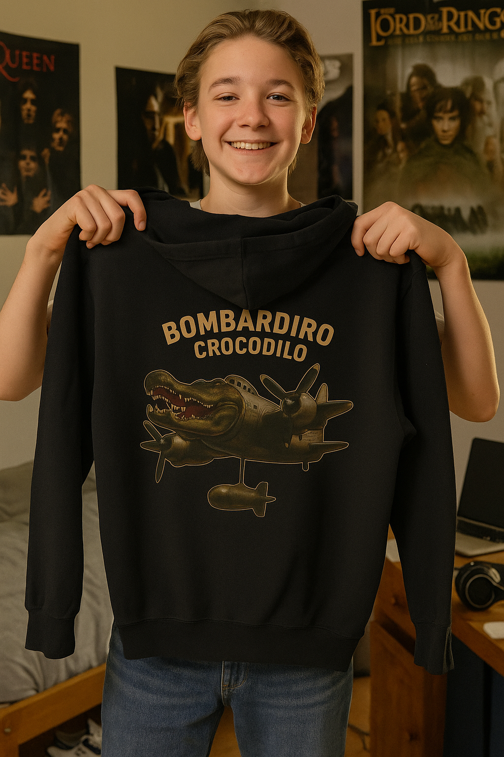 Youth Hoodie “BOMBARDIRO CROCODILO”